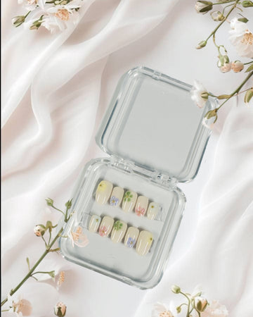 Pastel Floral Press-On Nails – Soft Spring Garden Design