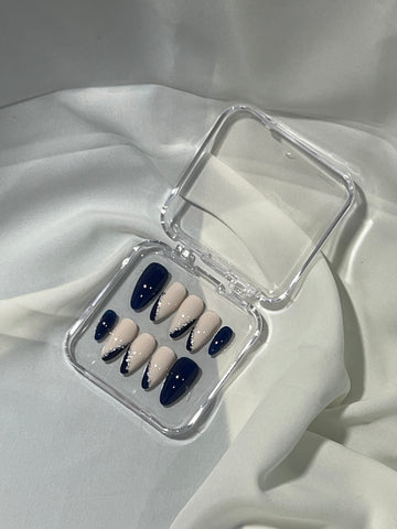 Sapphire Elegance Press-On Nails