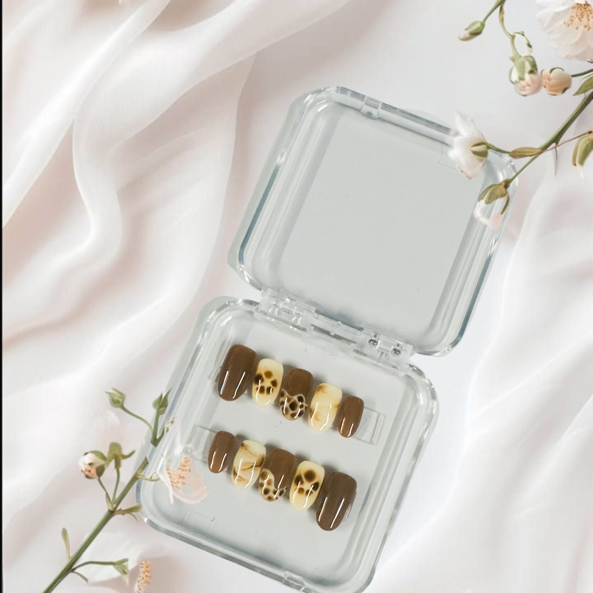 Brown & Beige Animal Print Press-On Nails – Wild Chic Style
