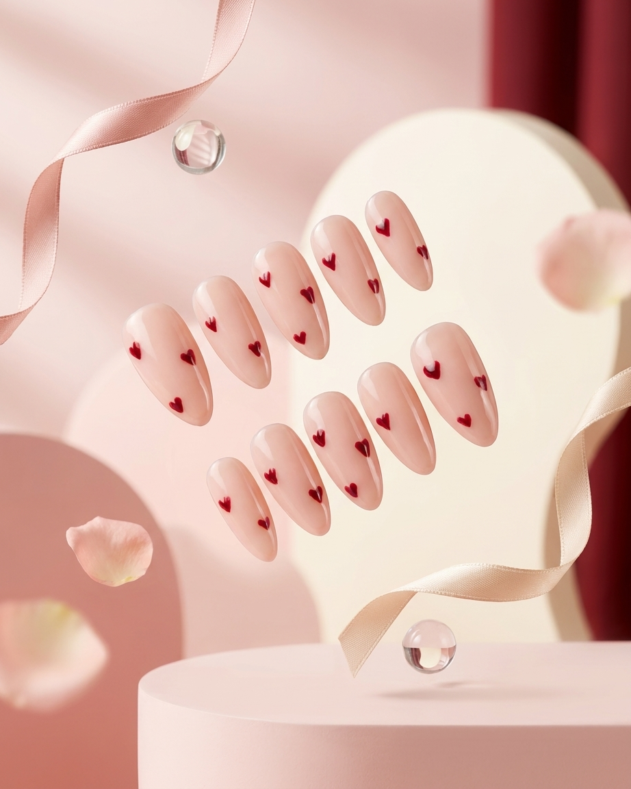 The quiet heart handmade reusable press on nails