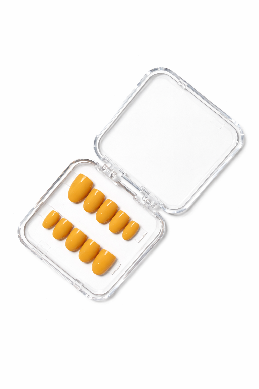 Golden mustard yellow glossy press-on nail set 💛