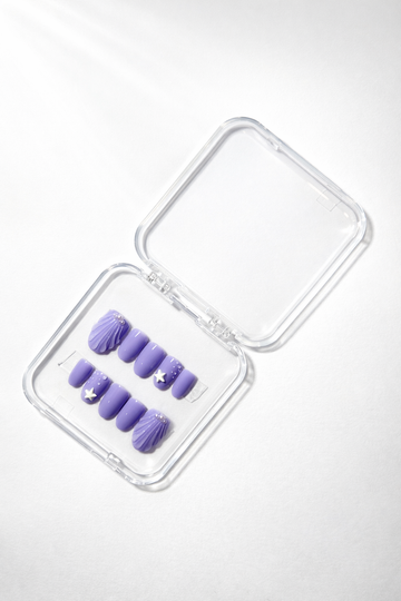 lavender celestial press-on nail