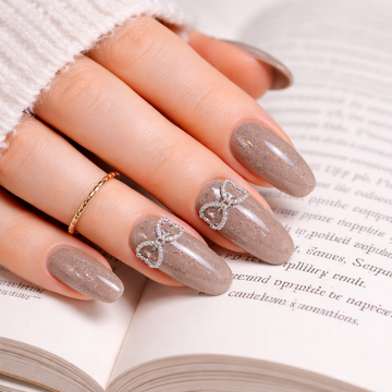✨ Elegant Mocha Sparkle Press-On Nails