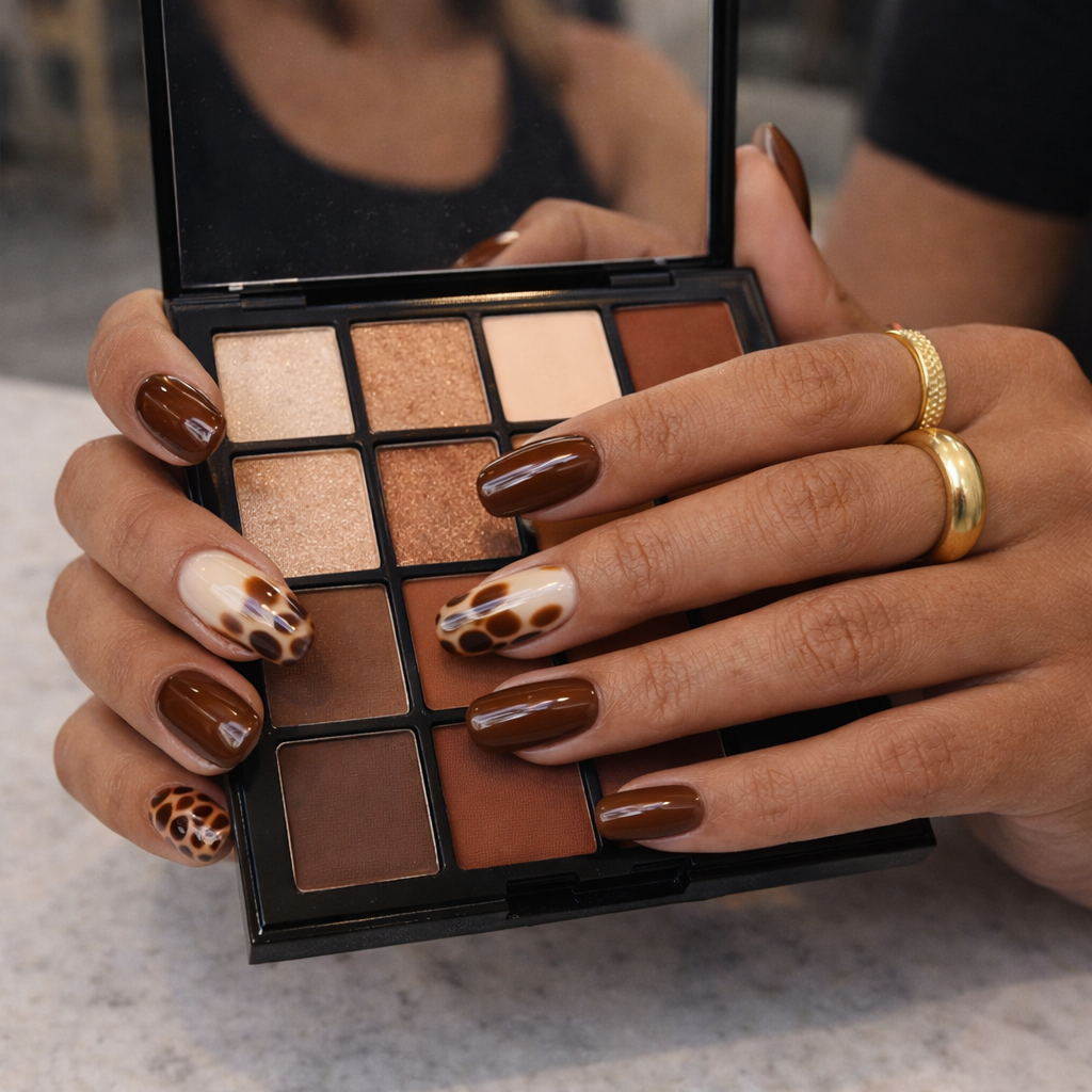 Brown & Beige Animal Print Press-On Nails – Wild Chic Style