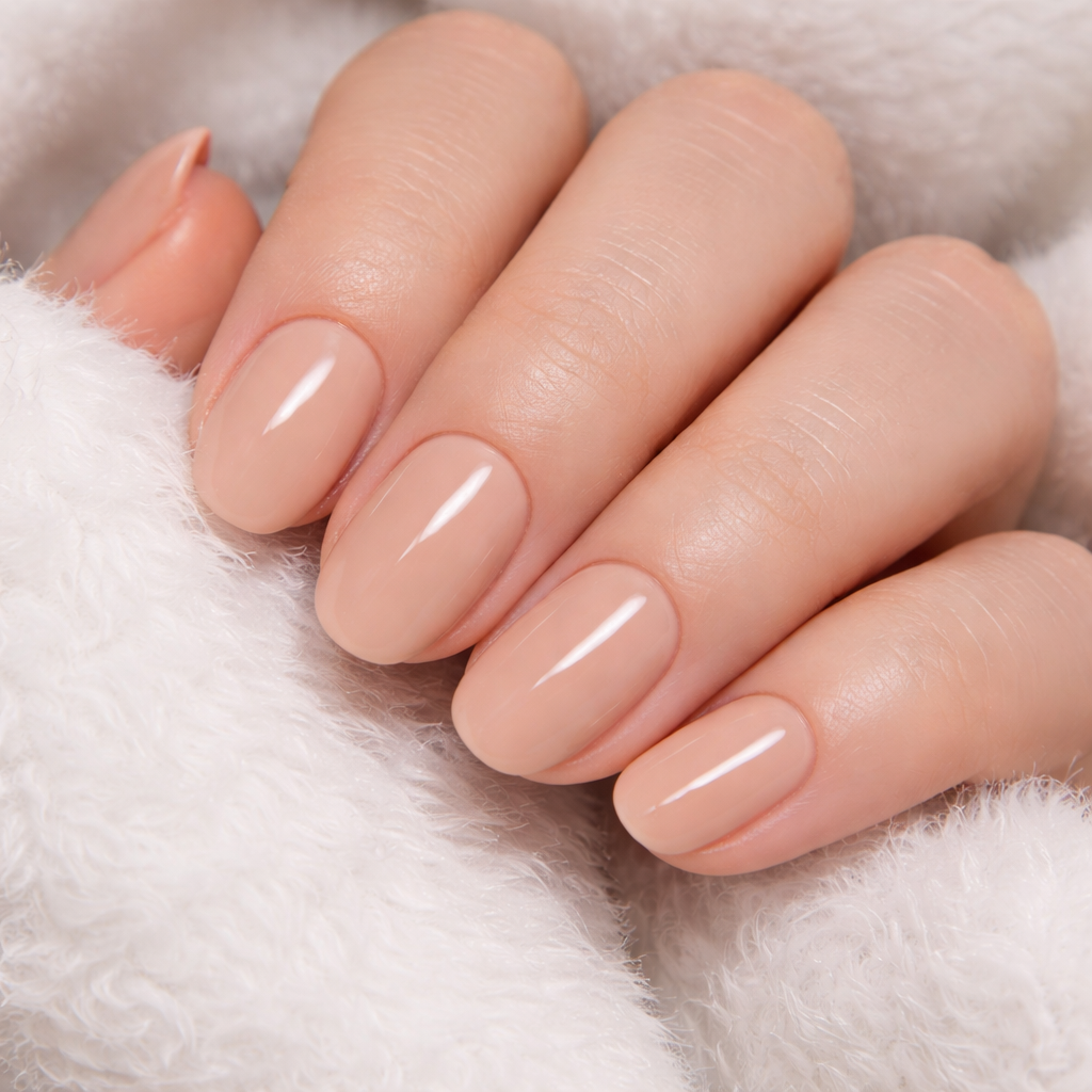 Classic nude press-on nail set 🤍✨
