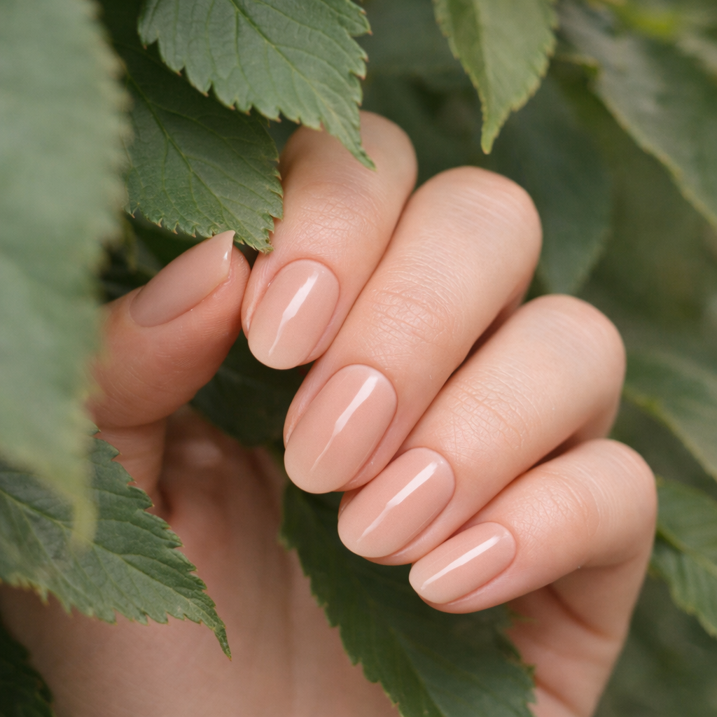 Classic nude press-on nail set 🤍✨