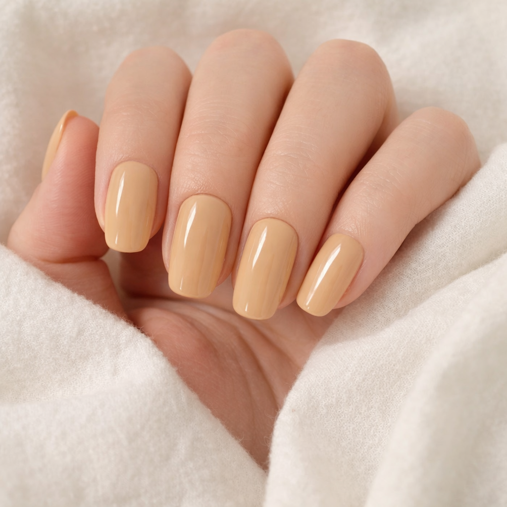 Caramel Silk press-on nail