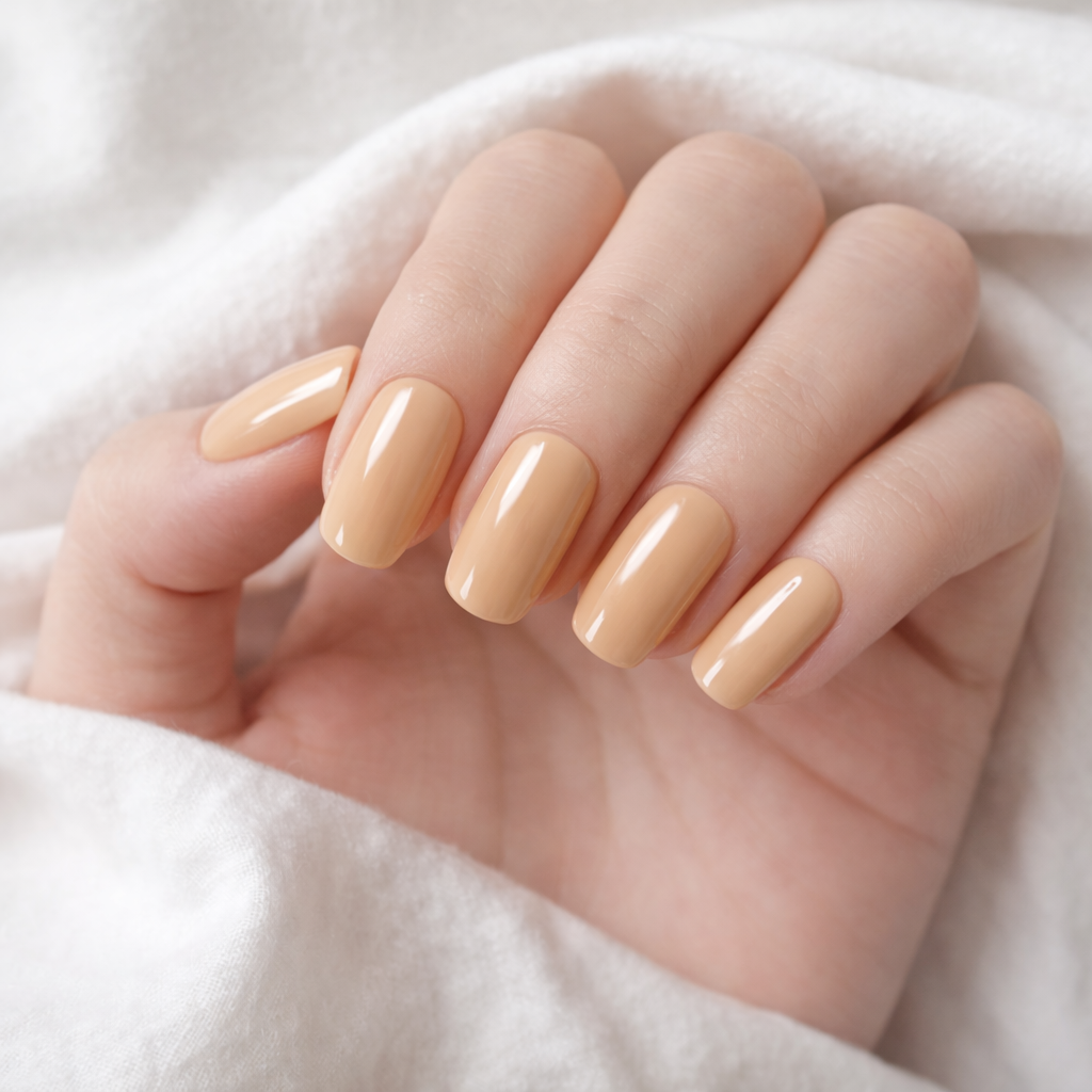 Caramel Silk press-on nail