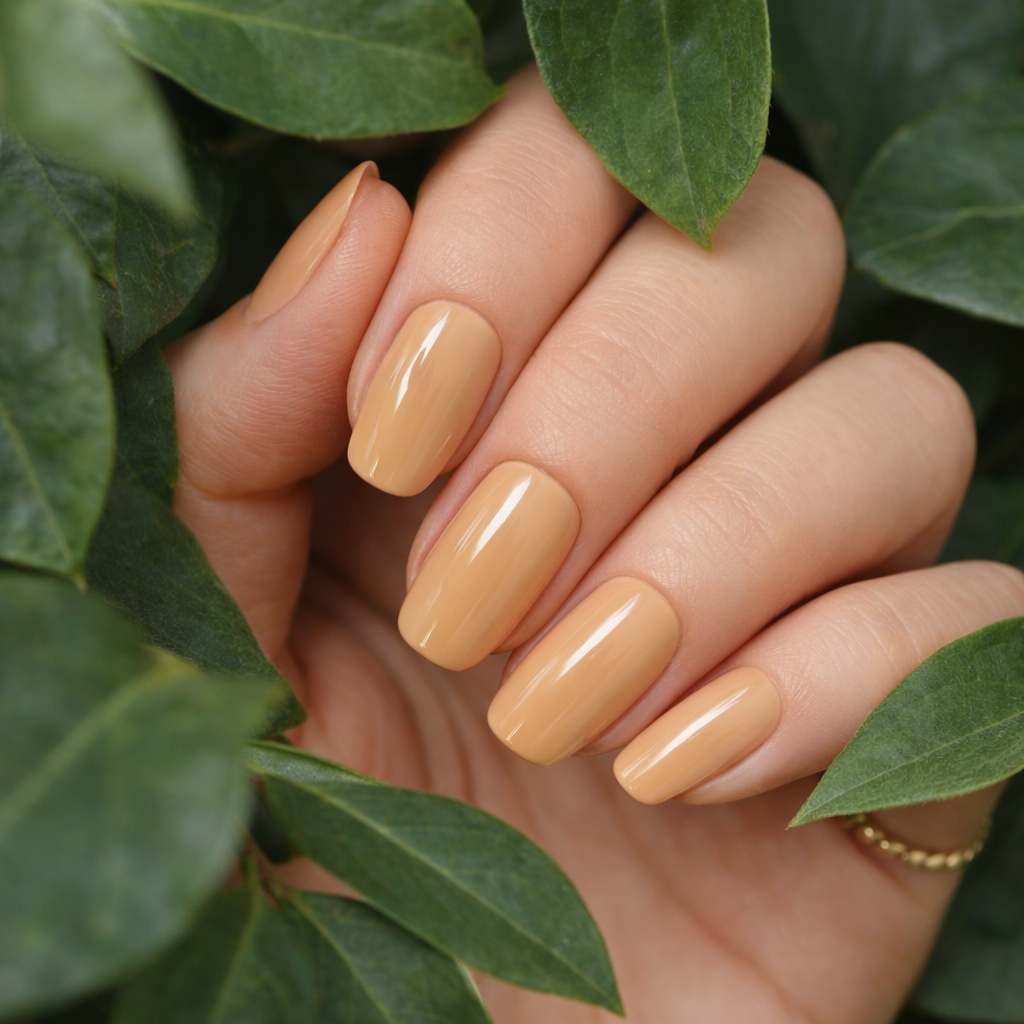 Caramel Silk press-on nail