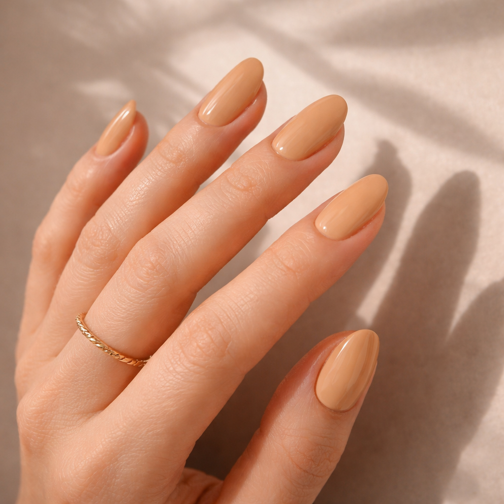 Caramel Silk press-on nail
