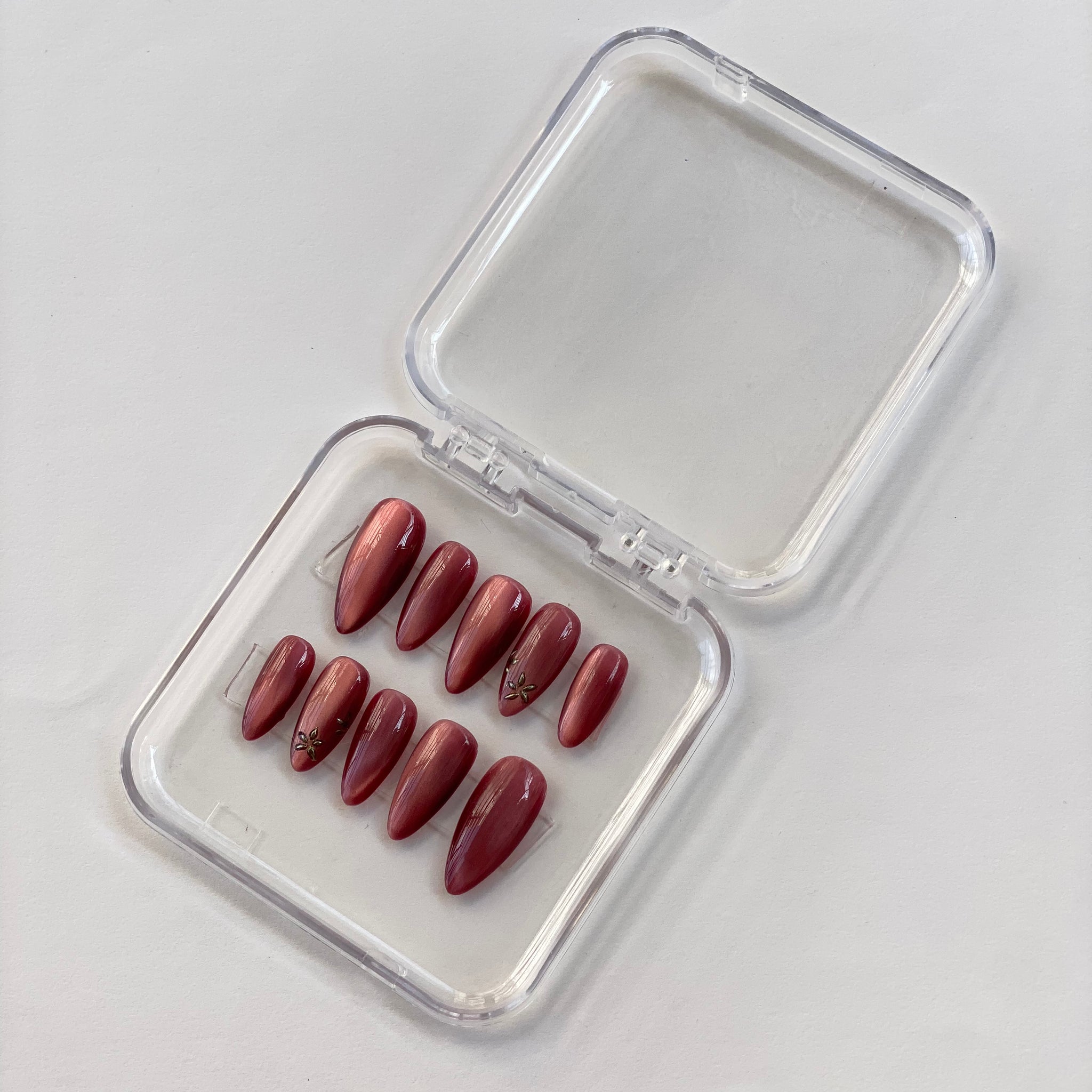 Rosewood Charm Nails