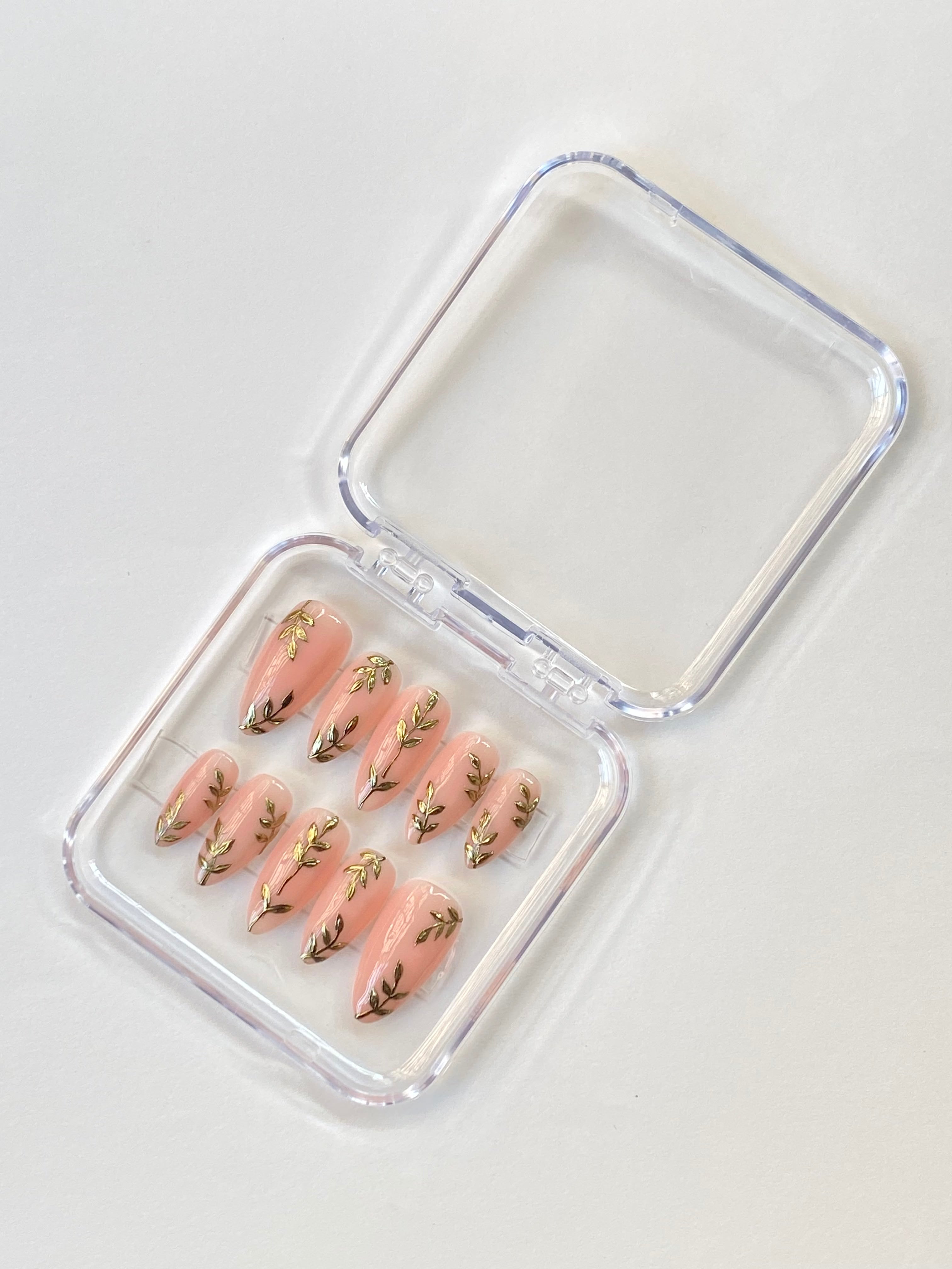 Elegant Nude & Red Press-On Nail Combo Set (3 Designs)