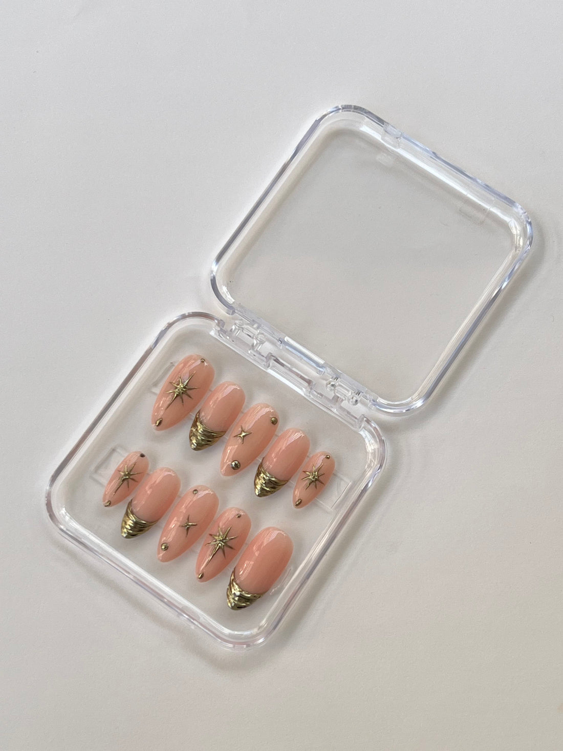 Celestial Nude, Luxe Art & Earth-Tone Press-On Nail Combo Set (3 Styles)