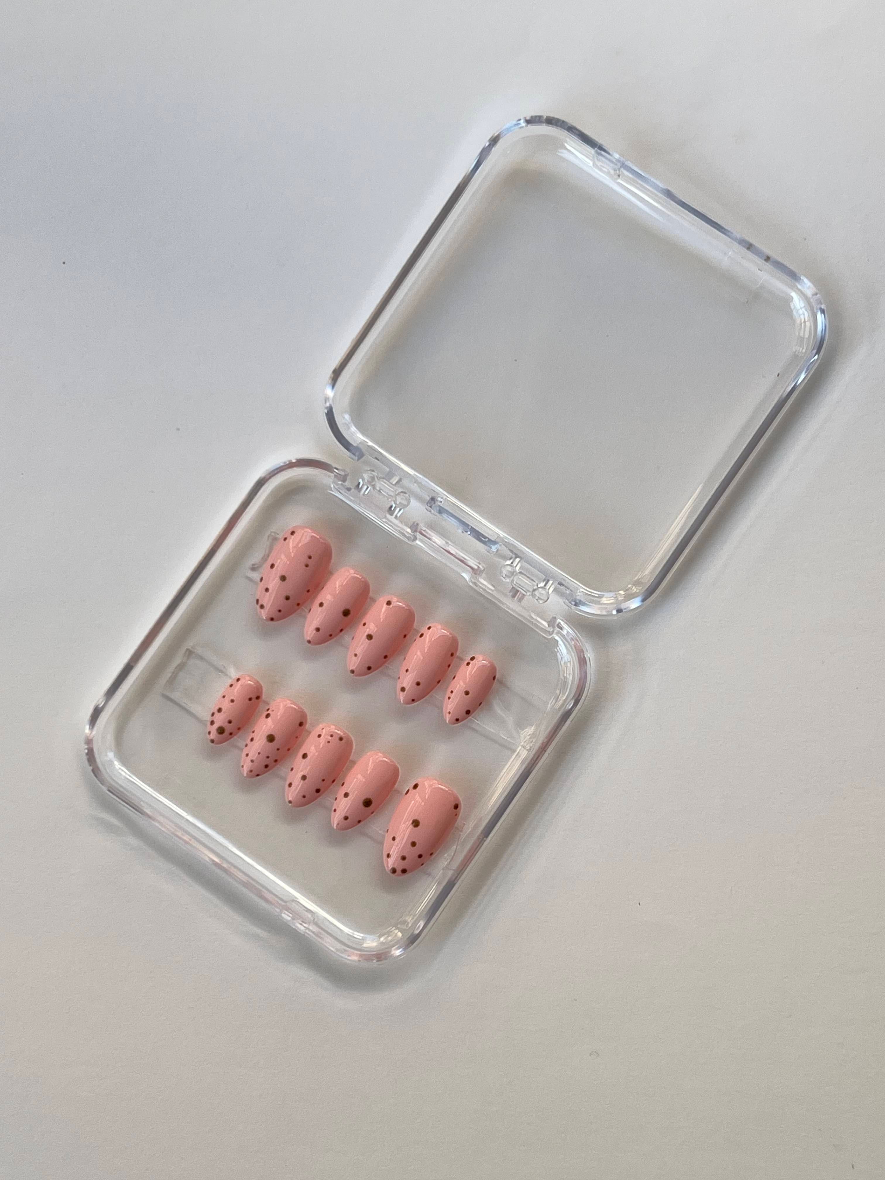 Blush Dots, Wine Glam & Regal Red Press-On Nail Combo Set (3 Styles)