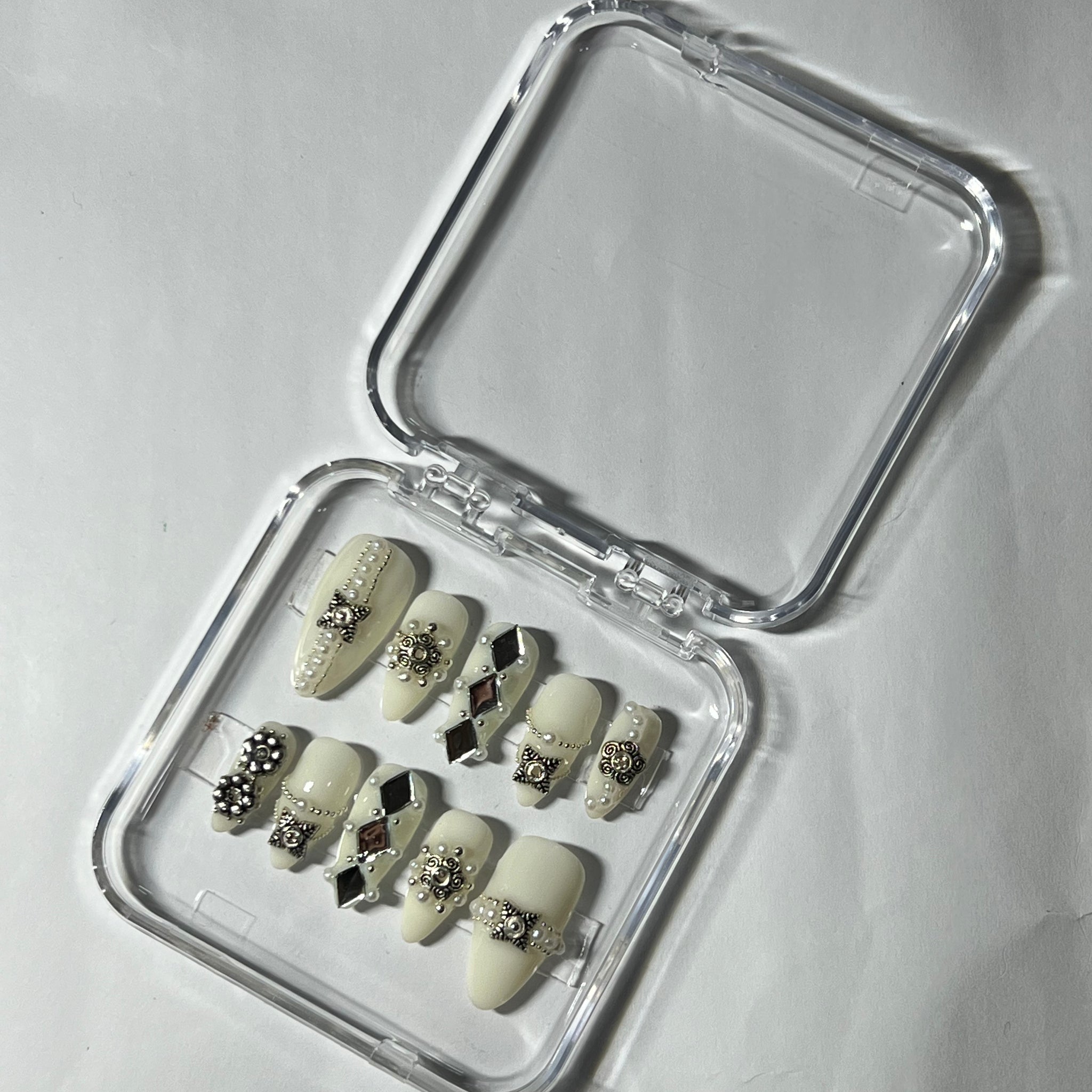 Vintage Luxe Charm Nails