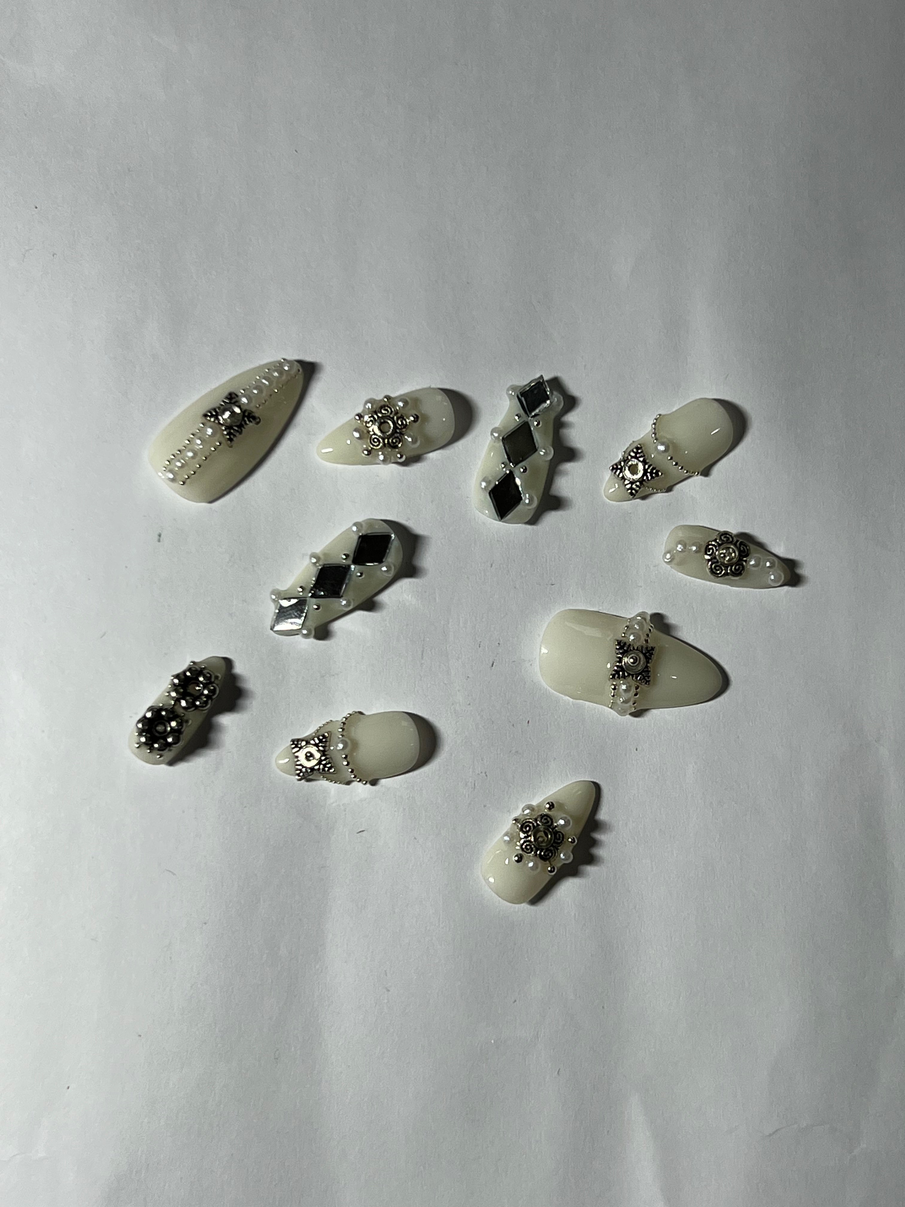 Vintage Luxe Charm Nails