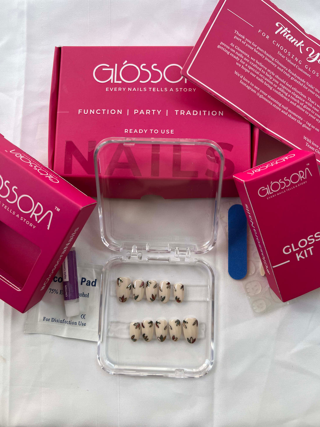 Bare Leaf Elegance Nails