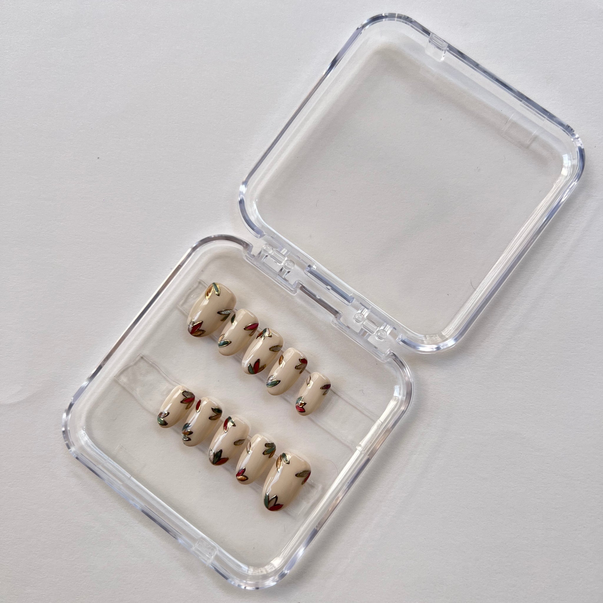 Bare Leaf Elegance Nails