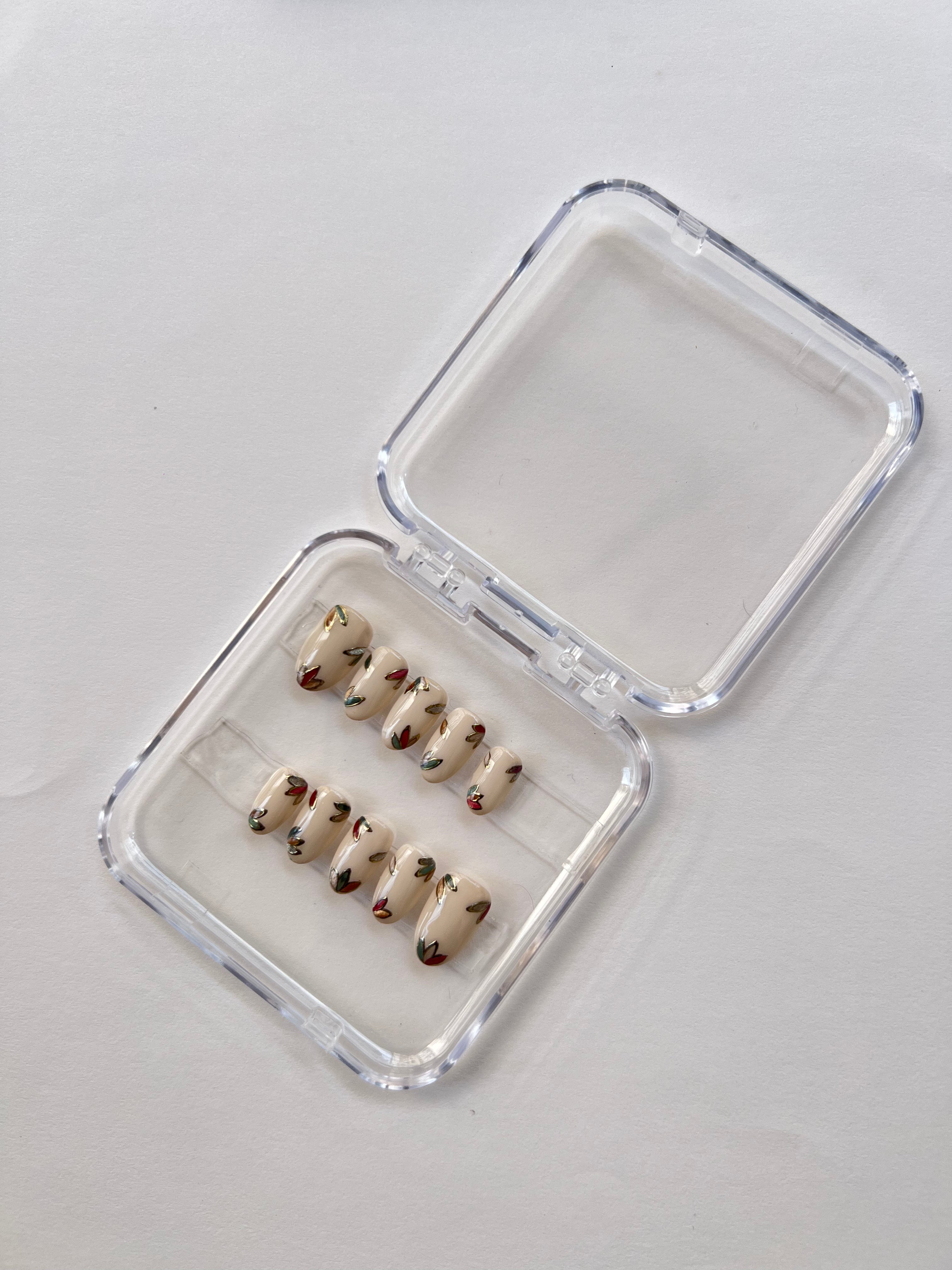 Bare Leaf Elegance Nails