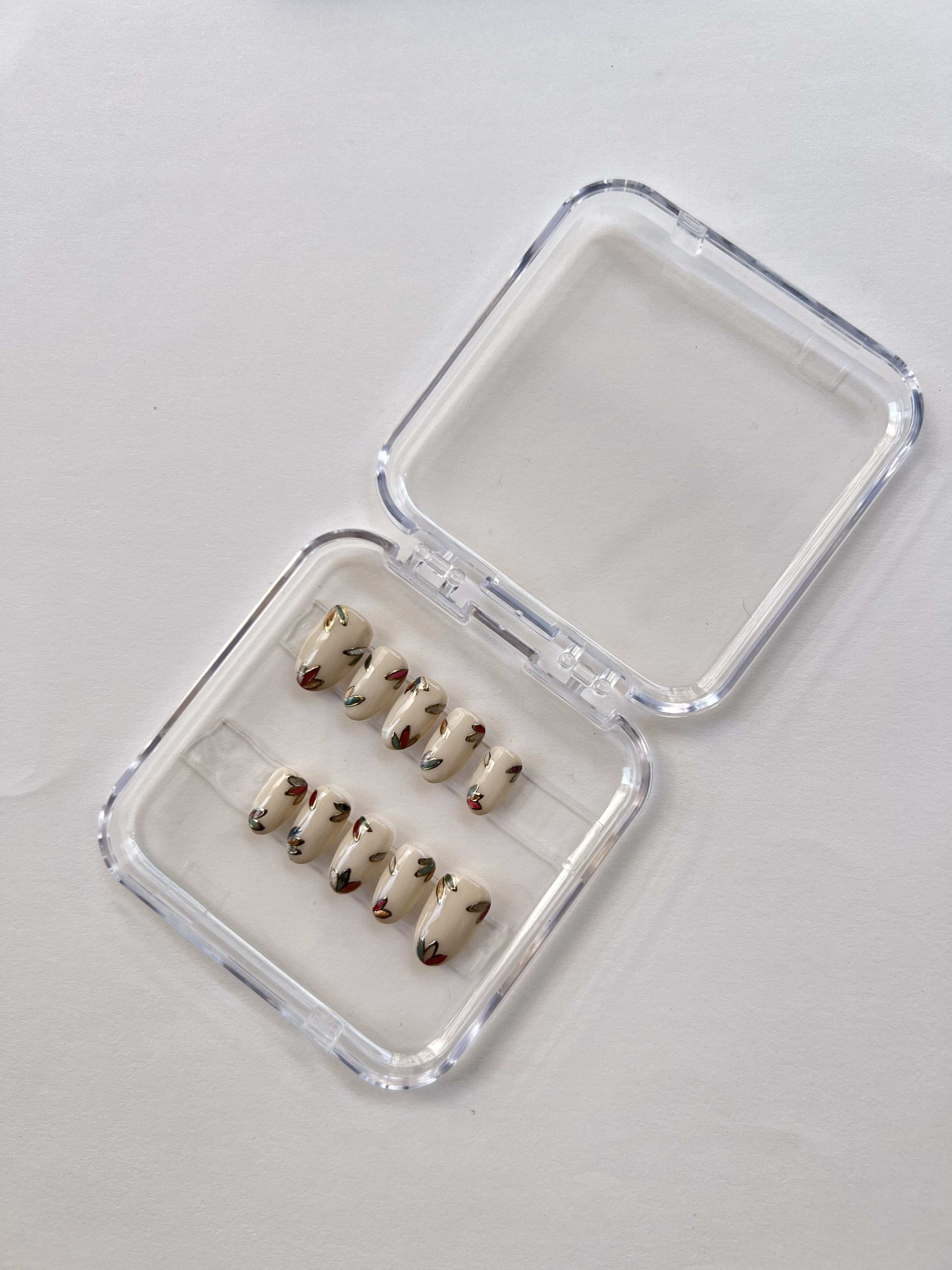 Bare Leaf Elegance Nails