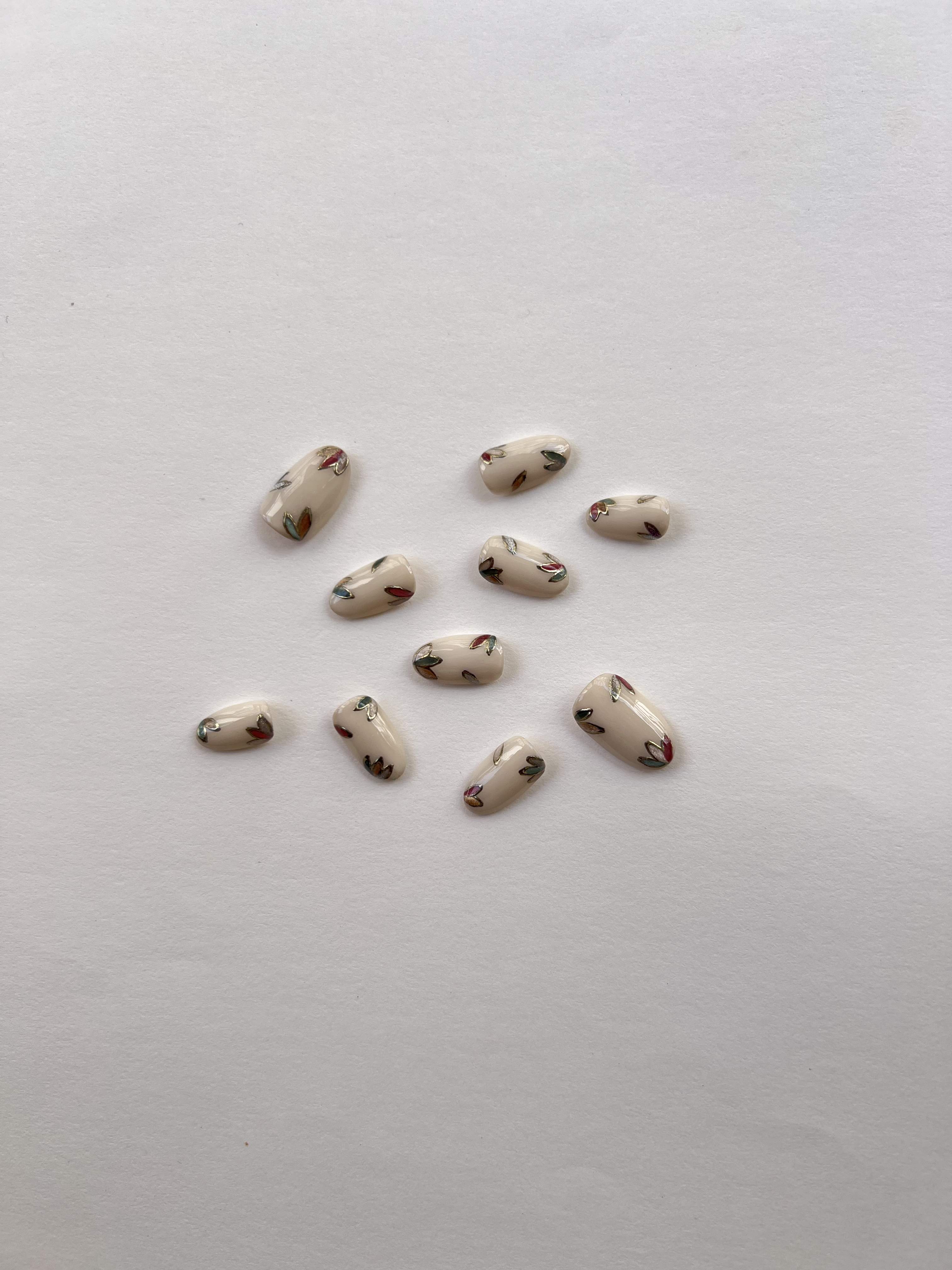 Bare Leaf Elegance Nails