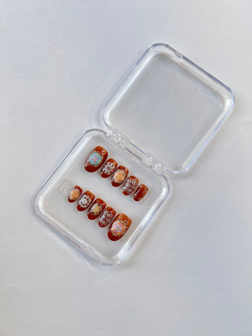 Frosted Knit Elegance Nails