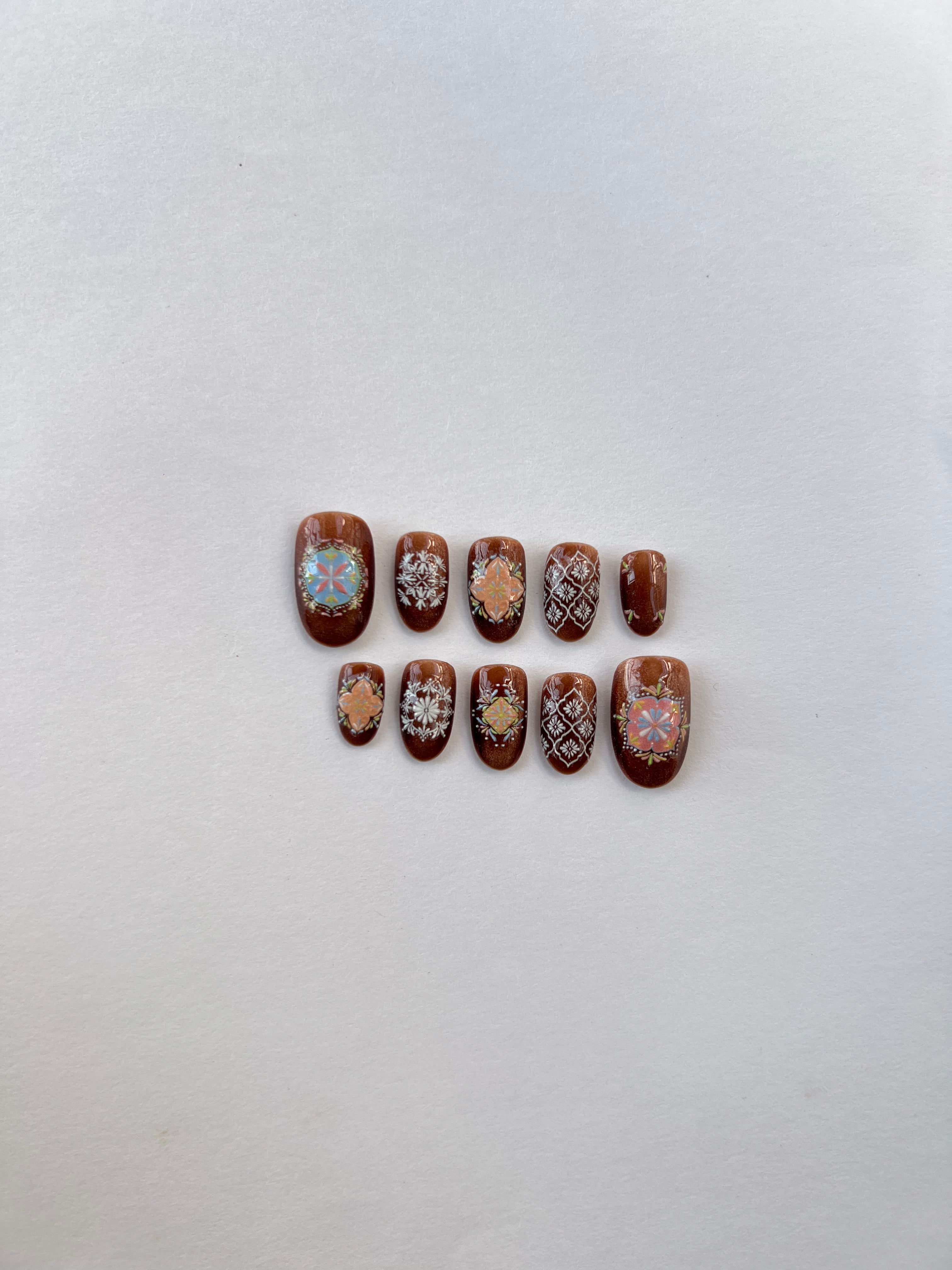 Frosted Knit Elegance Nails