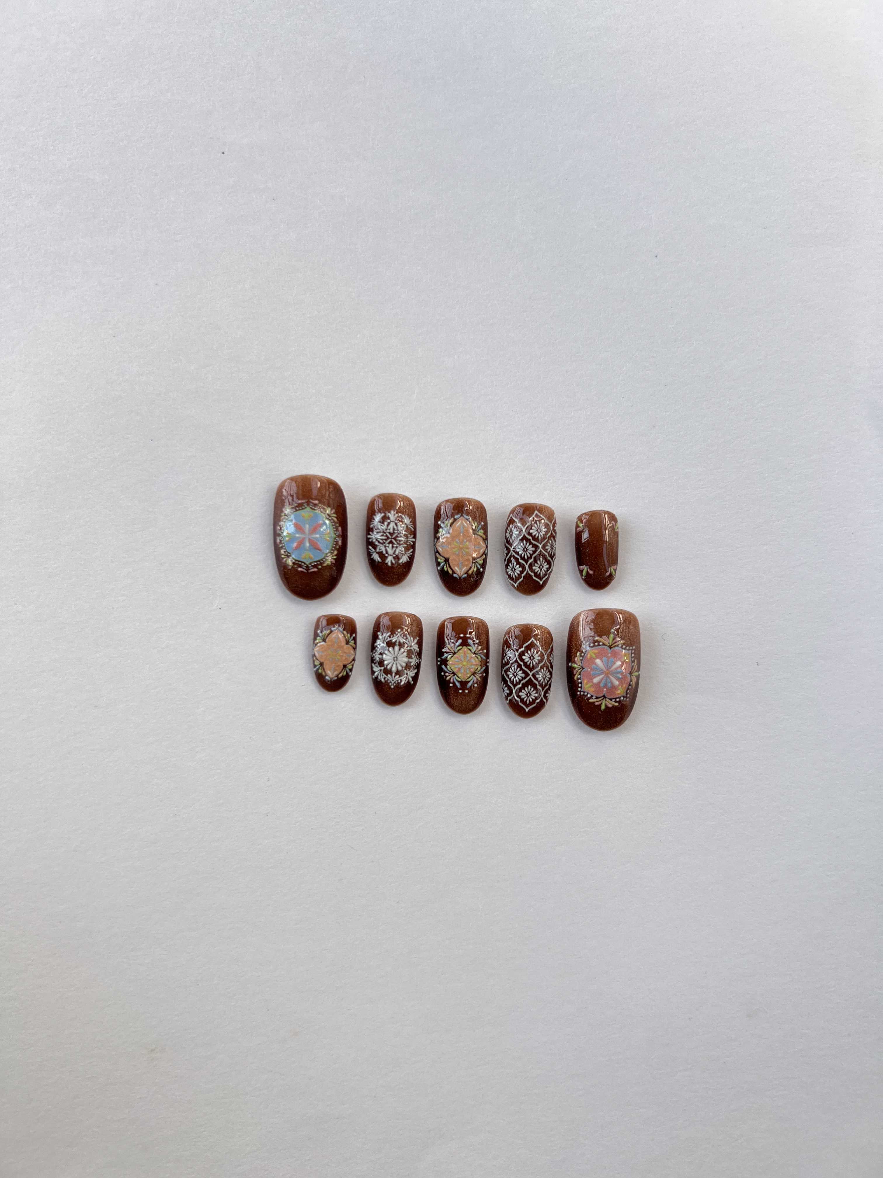 Frosted Knit Elegance Nails