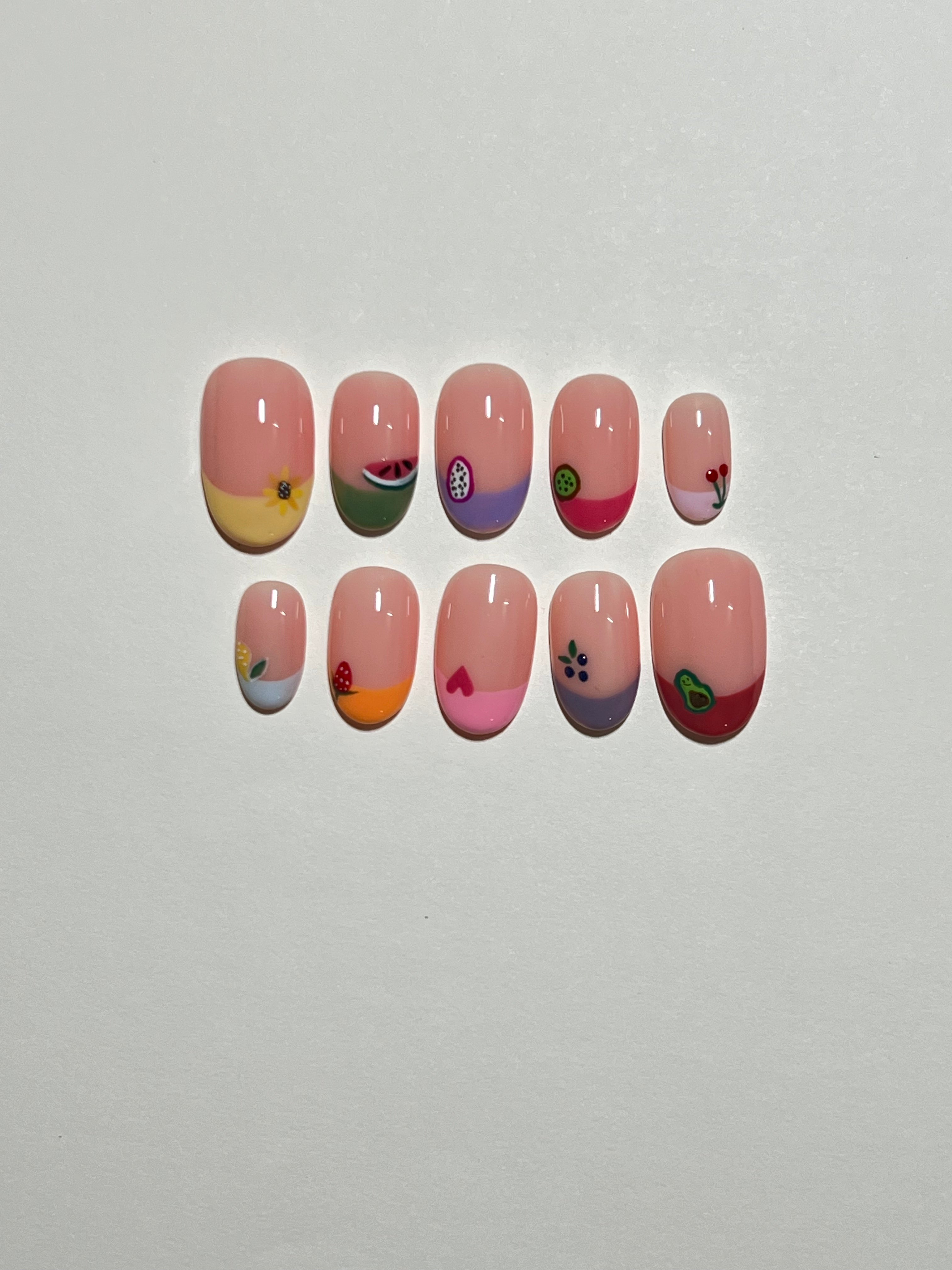 Fruity Pastel Bliss Nails