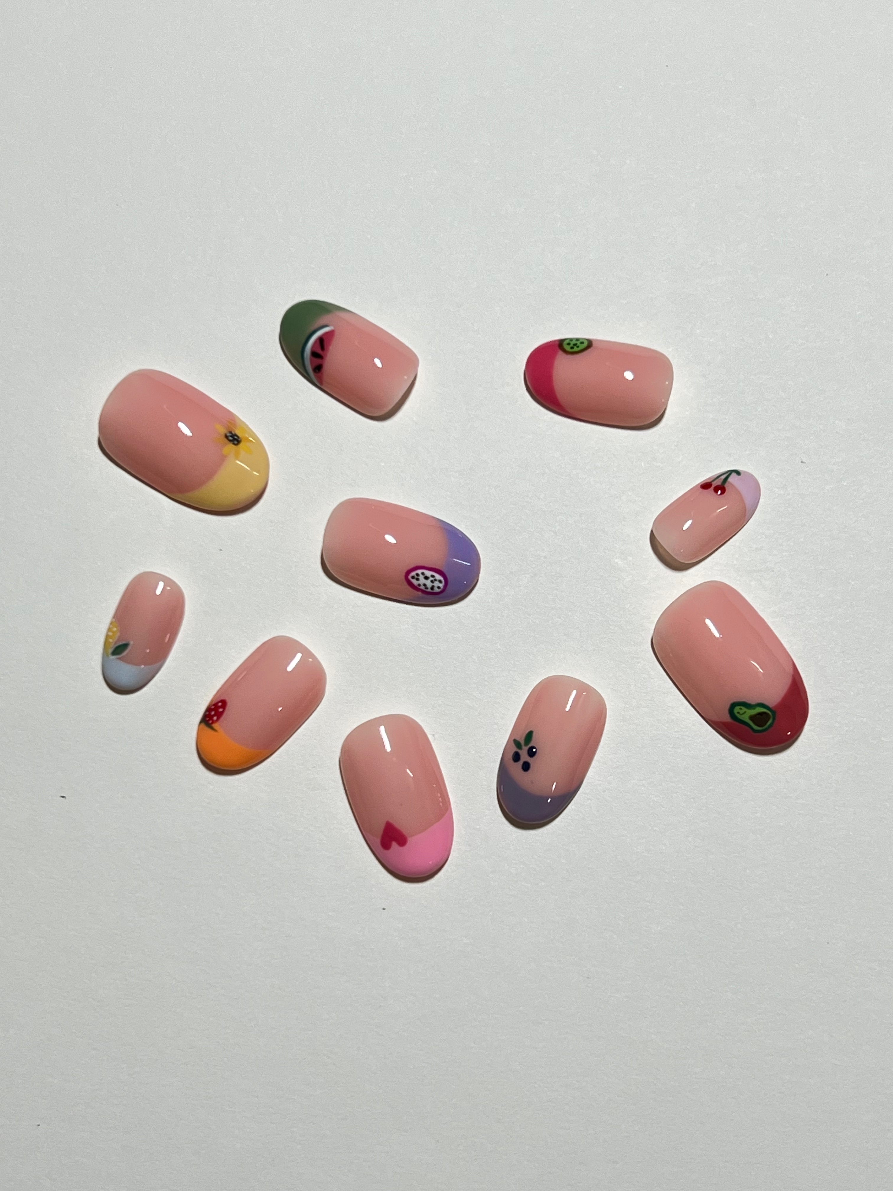 Fruity Pastel Bliss Nails