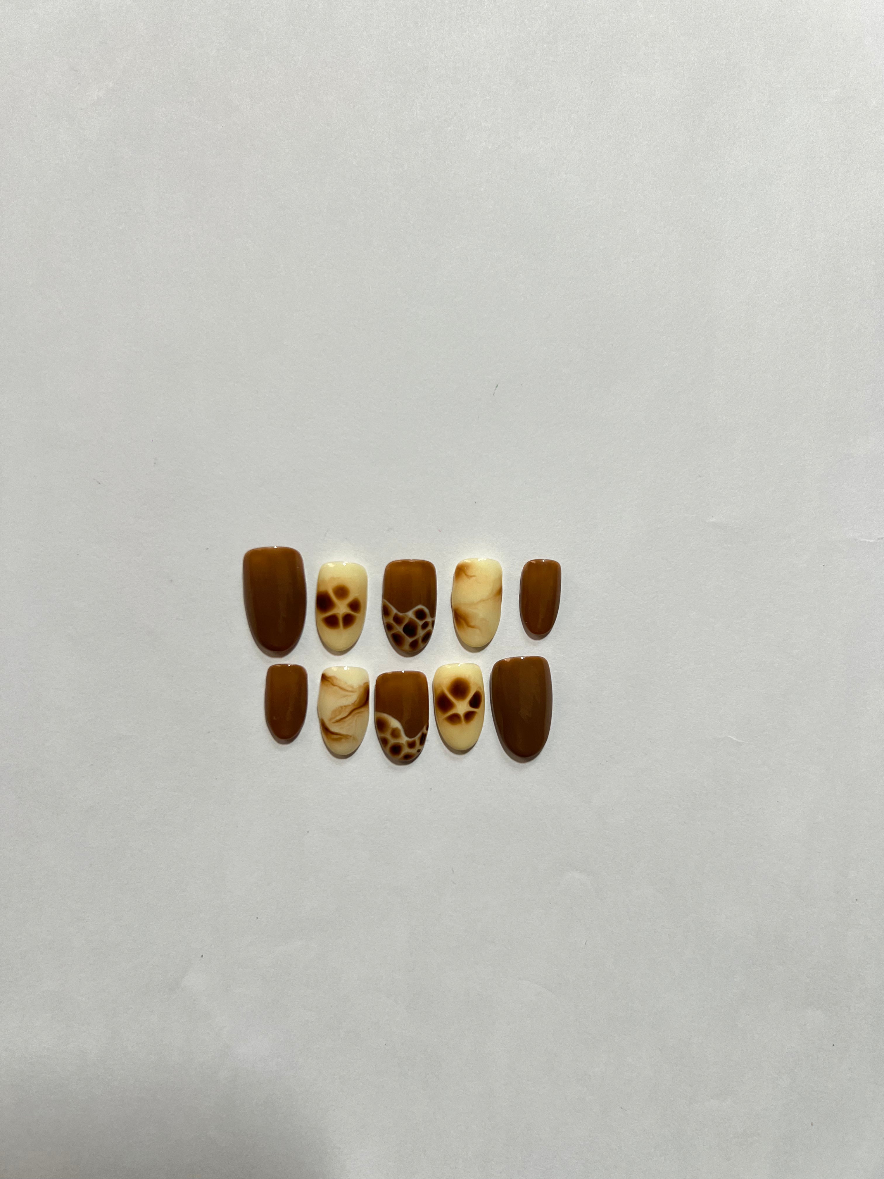 Brown & Beige Animal Print Press-On Nails – Wild Chic Style