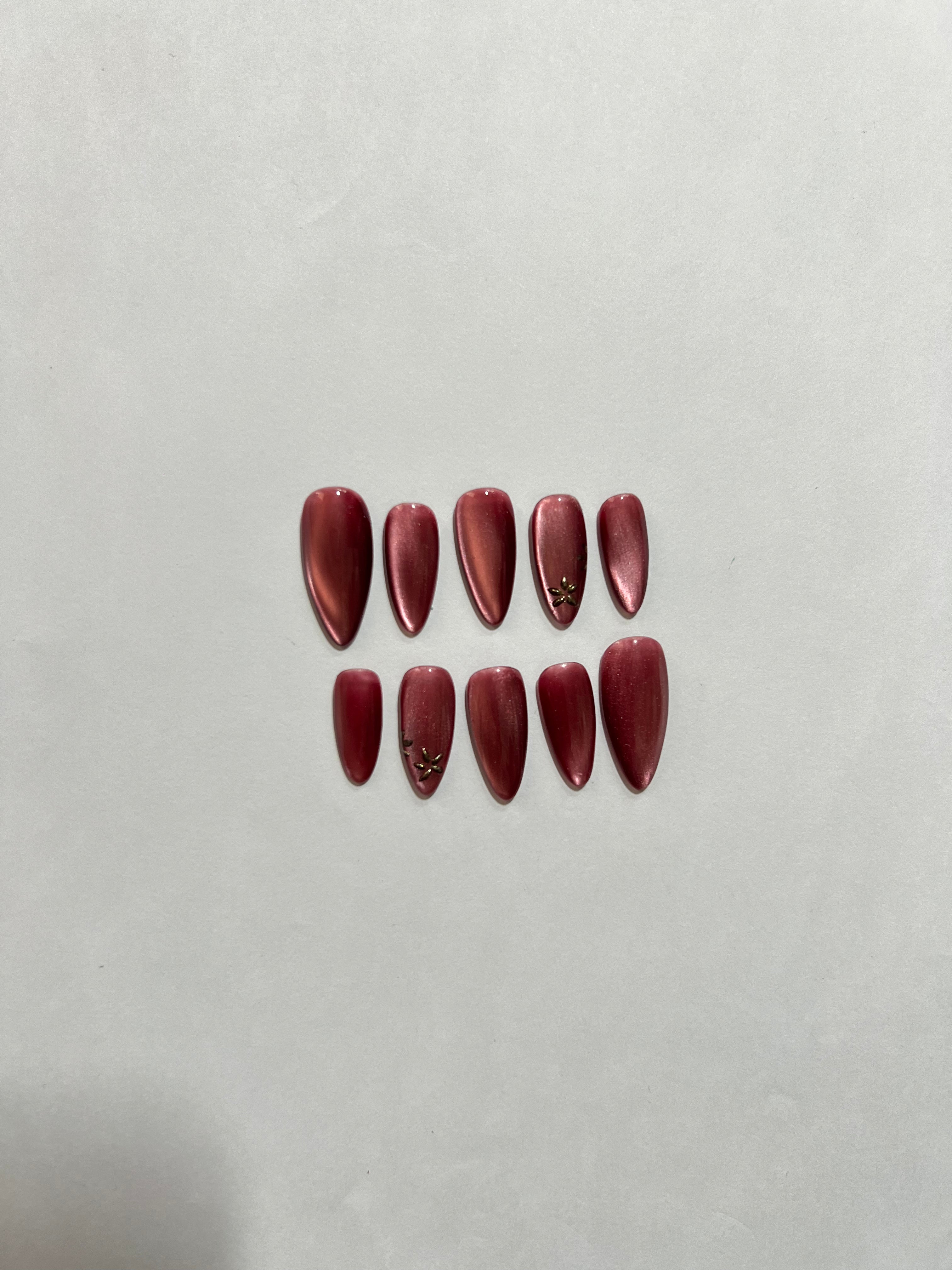 Rosewood Charm Nails