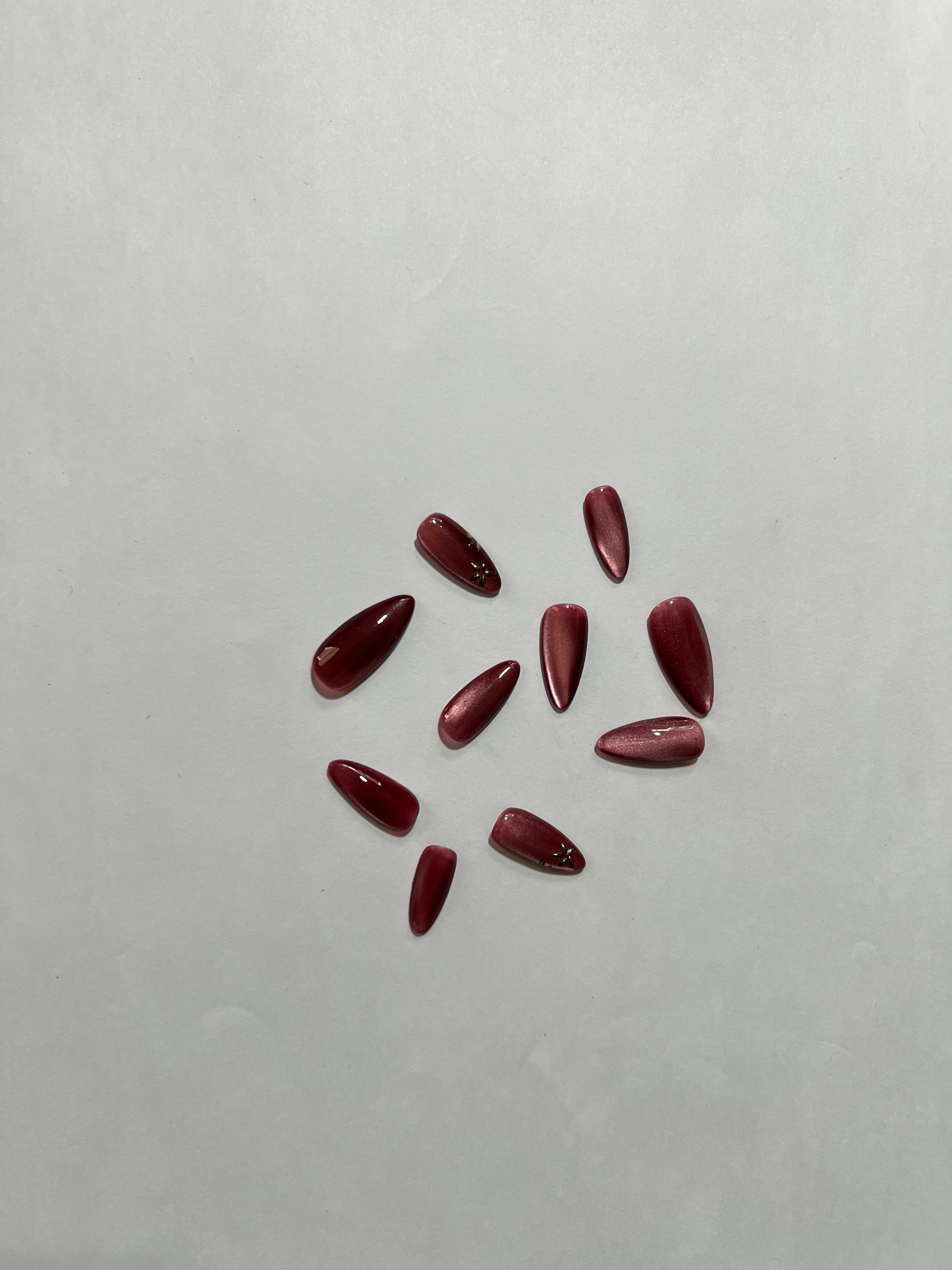 Rosewood Charm Nails