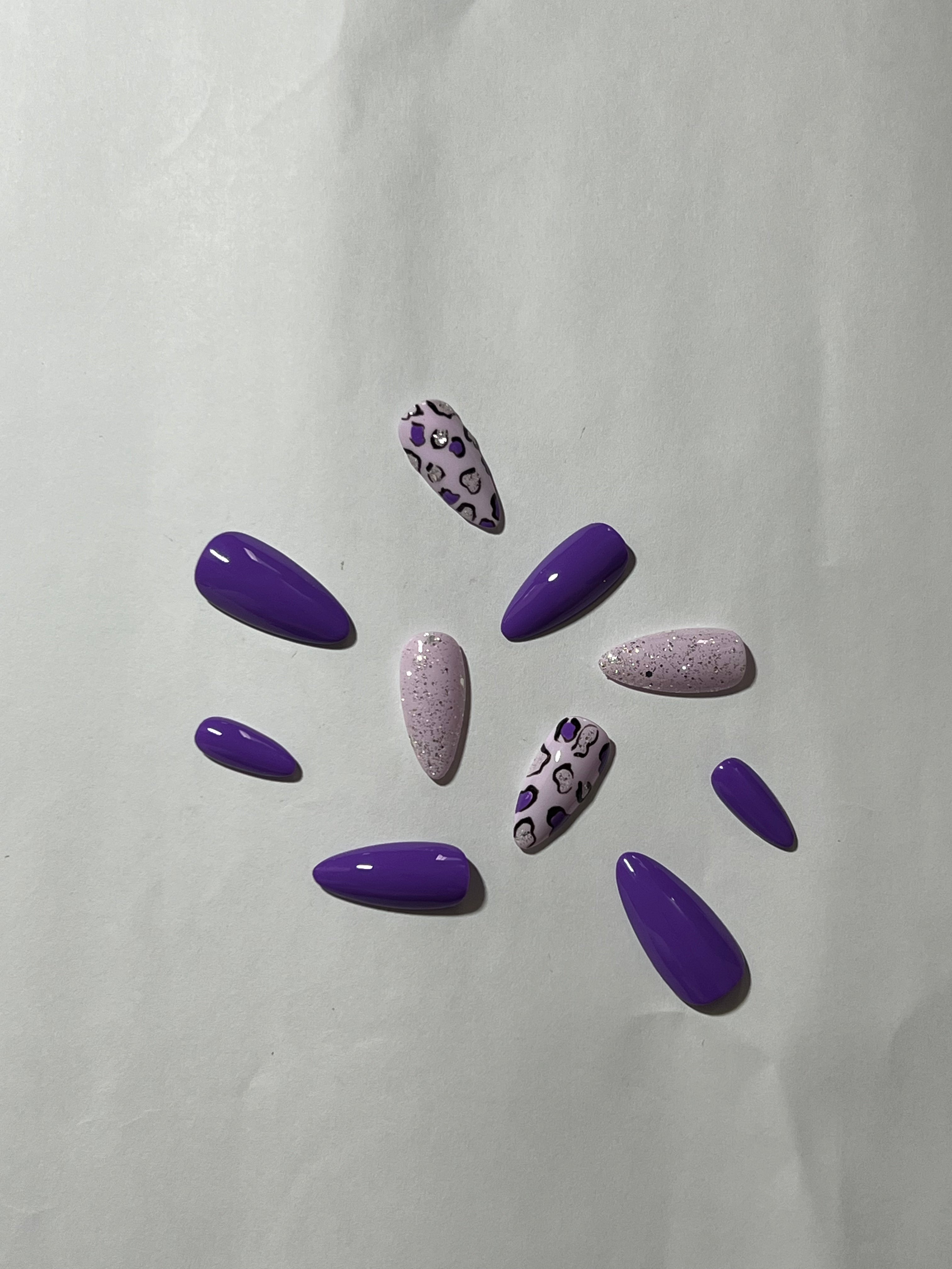 Purple Panther Press-On Nails