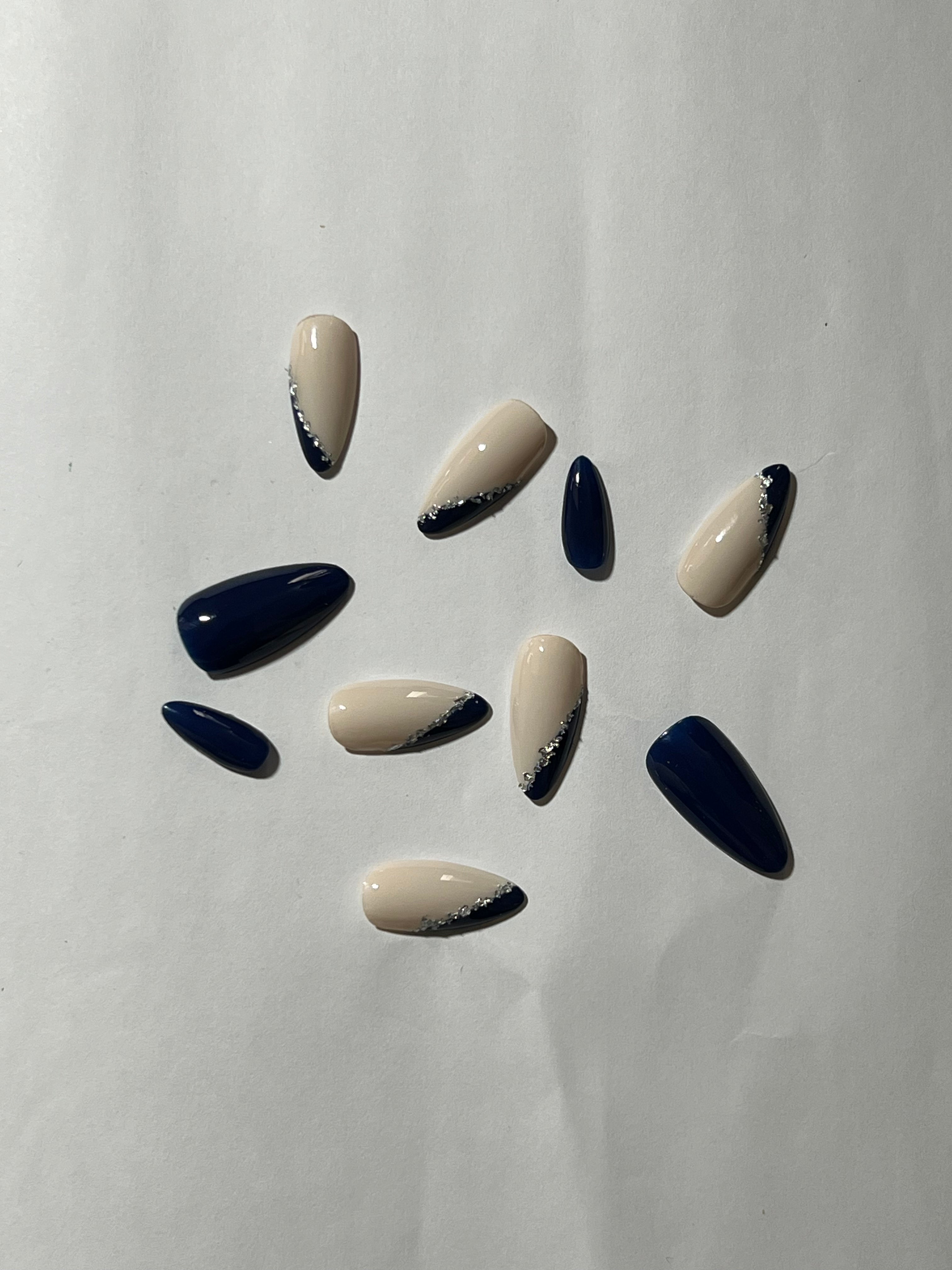 Sapphire Elegance Press-On Nails
