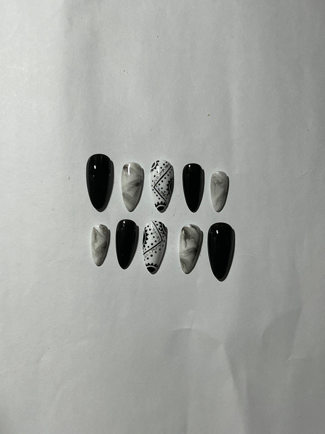 Midnight Marble Press-On Nails