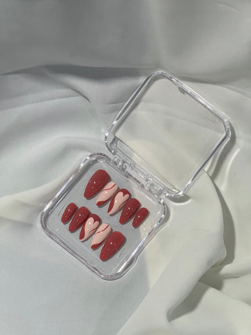 Sweetheart Swirls Press-On Nails