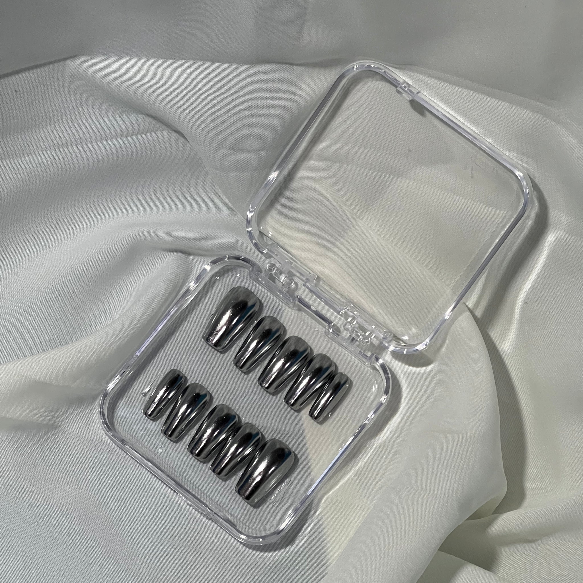 Midnight Chrome Press-On Nails