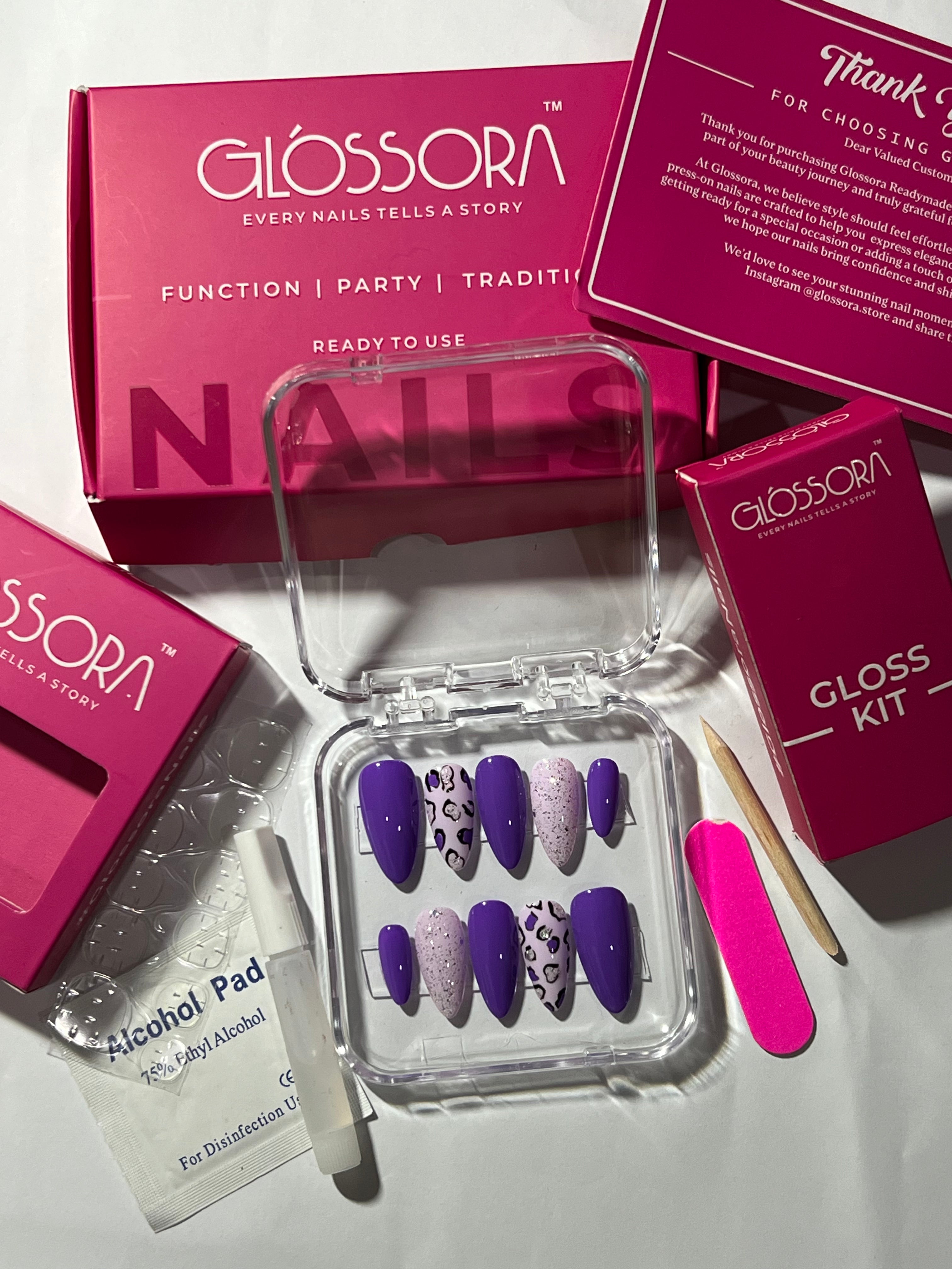 Purple Panther Press-On Nails