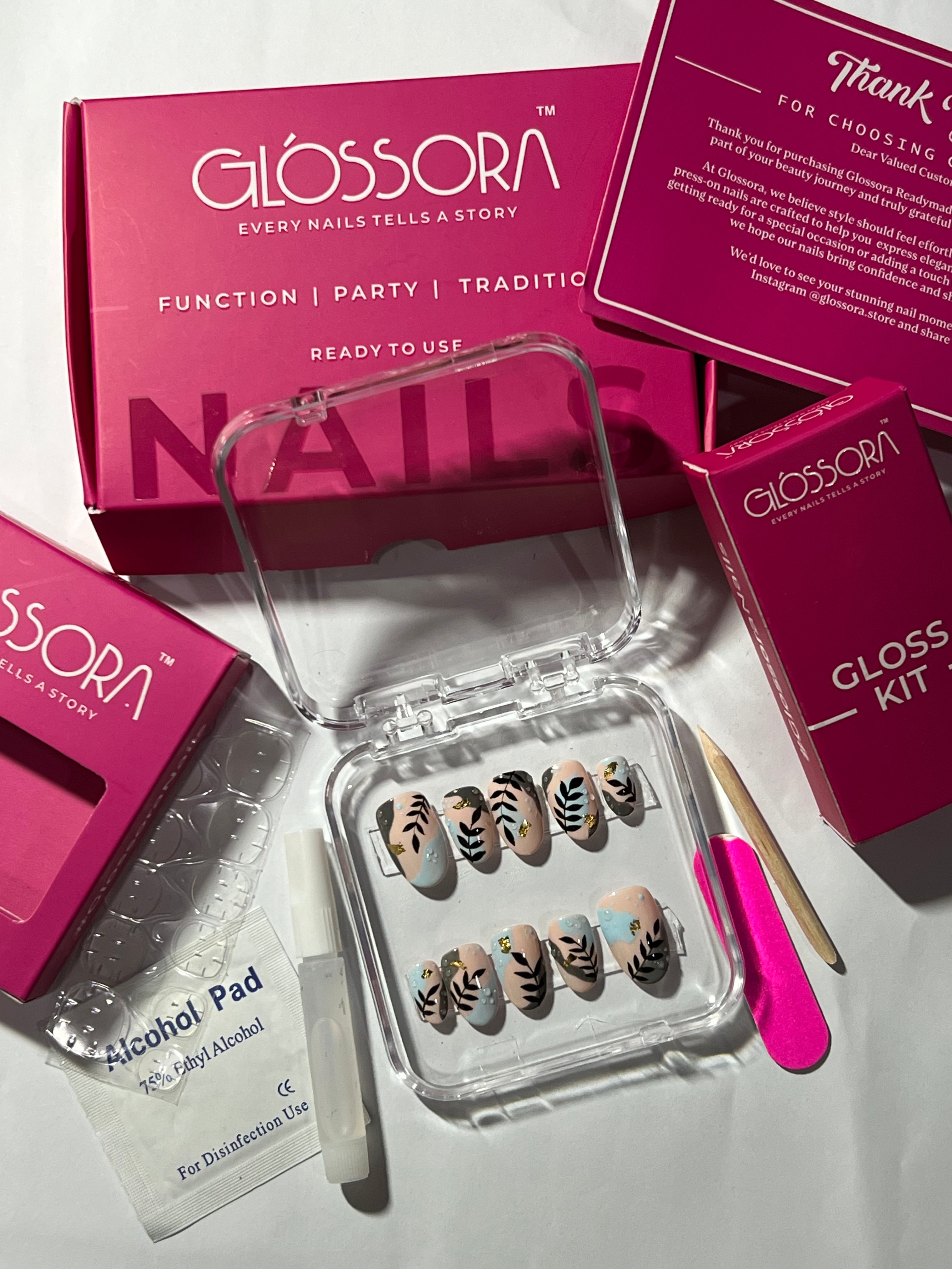 Golden Leaf Elegance Press-On Nails